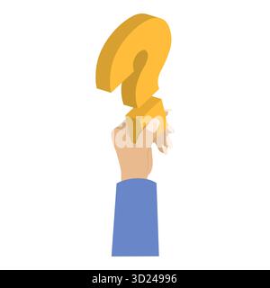 3D Isometrische flache konzeptionelle Darstellung von FAQ Stockfoto