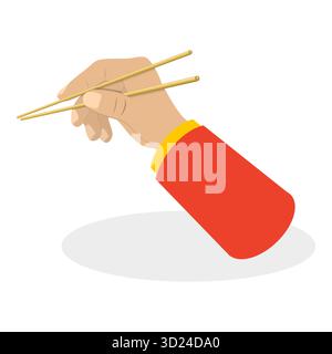 3D Isometrischer flacher Satz Handgesten, Hände halten Dinge. Punkt 7 Stockfoto