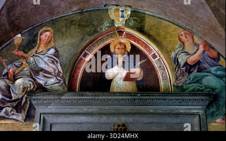 Der hl. Petrus von Verona 1441-42 von Fra Angelico Fresken (1438-50) Kloster von San Marco - Museo del Convento di San Marco. Florenz Italien Italienisch Stockfoto