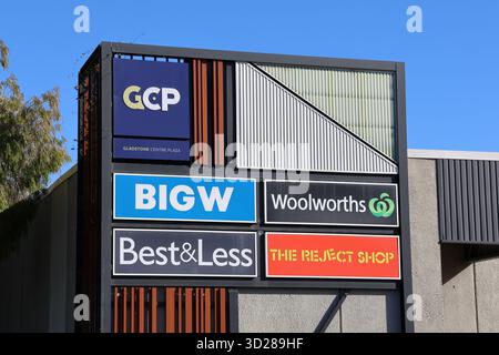 Gladstone, Queensland, Australien - 22. Juni 2025: Werbeschilderung für GGP Gladstone Central Plaza Stockfoto