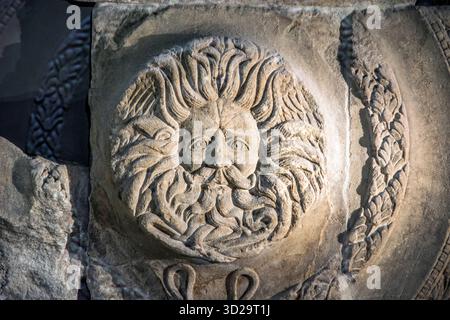 Gorgons Kopf, der 1790 entdeckt wurde Stockfoto