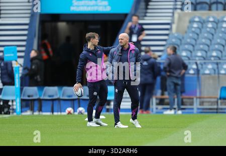 Edinburgh, Vereinigtes Königreich, 31. Oktober 2025 - Schottland-Cheftrainer Gregor Townsend genoss den Scotland Team Run im Scottish Gas Murrayfield vor dem Spiel der USA im Murrayfield Stadium, Edinburgh - Credit: Thomas Gorman/Alamy Live News Stockfoto