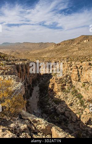 Blick auf den Devils Canyon im Big Bend National Park, Texas, USA Stockfoto