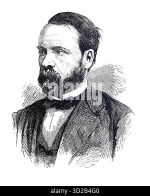 Louis Pasteur (* 27. Dezember 1822 in Dole, gestorben am 28. September 1895 in Villeneuve-l’Etang bei Paris) war ein französischer Chemiker, Physiker, Biochemiker und Mitbegründer der medizinischen Mikrobiologie. Digital verbesserte Reproduktion eines Originals aus dem 19. Jahrhundert. Historisch, exaktes Datum unbekannt. Stockfoto