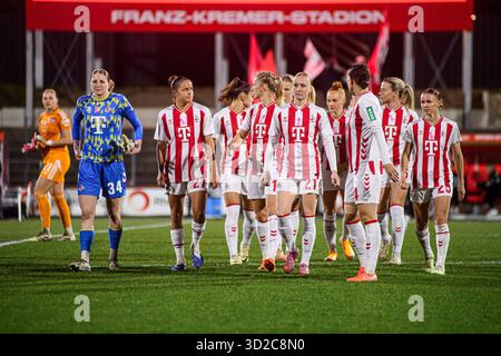 KÖLN, DEUTSCHLAND - 31. OKTOBER 2025: Das Spiel der Frauen-Bundesliga 1.FC Köln gegen 1. FC Nürnberg im Franz Kremer Stadion Stockfoto