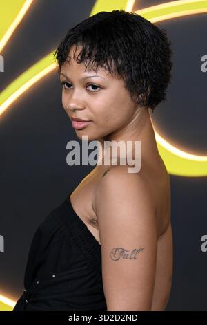Oktober 2025, Los Angeles, CA, USA: LOS ANGELES - 28. OCT: Myha'la bei der Premiere von „I Love LA“ im Paramount Theatre am 28. Oktober 2025 in Los Angeles, CA (Credit Image: © Kay Blake/ZUMA Press Wire) NUR ZUR REDAKTIONELLEN VERWENDUNG! Nicht für kommerzielle ZWECKE! Stockfoto