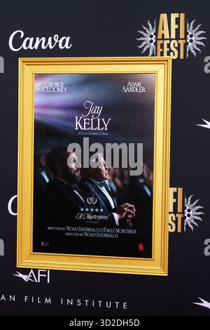 HOLLYWOOD, LOS ANGELES, KALIFORNIEN, USA - 23. OKTOBER: A General View of Atmosphere beim AFI (American Film Institute) fest 2025 präsentiert von Canva - Premiere von Netflix's 'Jay Kelly' im TCL Chinese Theatre IMAX am 23. Oktober 2025 in Hollywood, Los Angeles, Kalifornien, USA. (Foto: Xavier Collin/Image Press Agency) Stockfoto