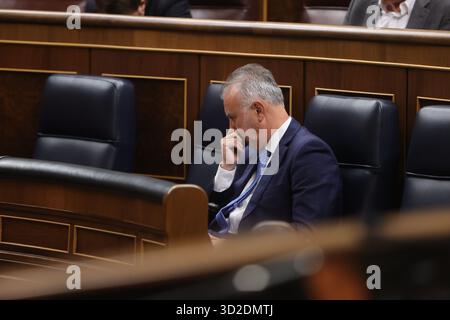 Madrid, 22.10.2025. Abgeordnetenkongress. Plenartagung für die Aufsicht der Regierung und dringende Anfragen. Foto: Jaime García. ARCHDC. Quelle: Album / Archivo ABC / Jaime García Stockfoto