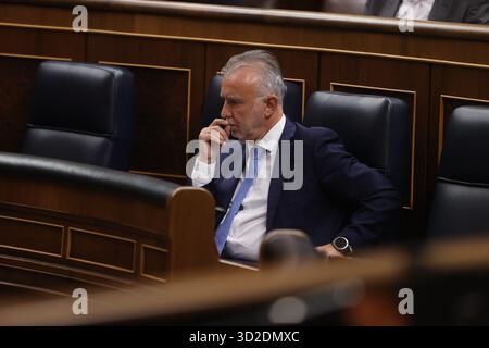 Madrid, 22.10.2025. Abgeordnetenkongress. Plenartagung für die Aufsicht der Regierung und dringende Anfragen. Foto: Jaime García. ARCHDC. Quelle: Album / Archivo ABC / Jaime García Stockfoto