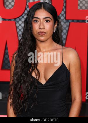 HOLLYWOOD, LOS ANGELES, KALIFORNIEN, USA - 9. OKTOBER: Aminah Nieves kommt bei der Los Angeles Special Screening von Netflix's A House of Dynamite am 9. Oktober 2025 im Egyptian Theatre Hollywood in Hollywood, Los Angeles, Kalifornien, USA. (Foto: Xavier Collin/Image Press Agency) Stockfoto