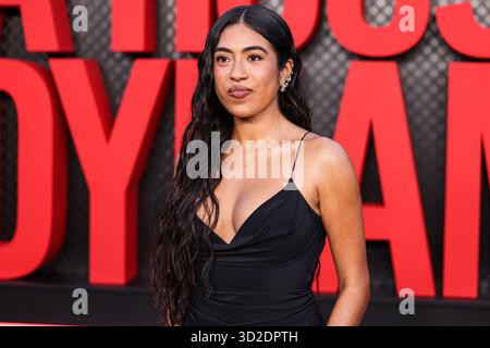 HOLLYWOOD, LOS ANGELES, KALIFORNIEN, USA - 9. OKTOBER: Aminah Nieves kommt bei der Los Angeles Special Screening von Netflix's A House of Dynamite am 9. Oktober 2025 im Egyptian Theatre Hollywood in Hollywood, Los Angeles, Kalifornien, USA. (Foto: Xavier Collin/Image Press Agency) Stockfoto