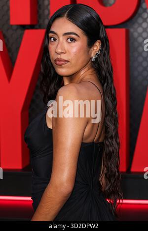 HOLLYWOOD, LOS ANGELES, KALIFORNIEN, USA - 9. OKTOBER: Aminah Nieves kommt bei der Los Angeles Special Screening von Netflix's A House of Dynamite am 9. Oktober 2025 im Egyptian Theatre Hollywood in Hollywood, Los Angeles, Kalifornien, USA. (Foto: Xavier Collin/Image Press Agency) Stockfoto
