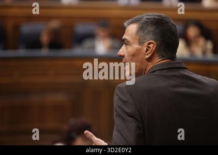 Madrid, 22.10.2025. Abgeordnetenkongress. Plenartagung für die Aufsicht der Regierung und dringende Anfragen. Foto: Jaime García. ARCHDC. Quelle: Album / Archivo ABC / Jaime García Stockfoto