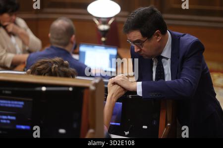 Madrid, 22.10.2025. Abgeordnetenkongress. Plenartagung für die Aufsicht der Regierung und dringende Anfragen. Foto: Jaime García. ARCHDC. Quelle: Album / Archivo ABC / Jaime García Stockfoto