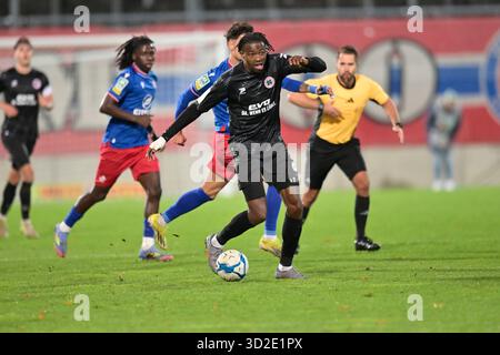 31.10.2025, Wuppertal, Stadion am Zoo, GER, Regionalliga West, Wuppertaler SV - Rot-weiß Oberhausen DFB-Regionalliga West die Verwendung von Fotos als Bildsequenzen und/oder Quasi-Video im Bild Foto © Nordphoto GmbH/Freund ist verboten Stockfoto