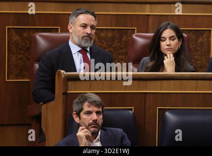 Madrid, 22.10.2025. Abgeordnetenkongress. Plenartagung für die Aufsicht der Regierung und dringende Anfragen. Foto: Jaime García. ARCHDC. Quelle: Album / Archivo ABC / Jaime García Stockfoto