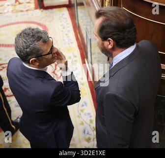 Madrid, 22.10.2025. Abgeordnetenkongress. Plenartagung für die Aufsicht der Regierung und dringende Anfragen. Foto: Jaime García. ARCHDC. Quelle: Album / Archivo ABC / Jaime García Stockfoto