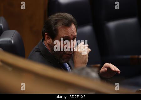 Madrid, 22.10.2025. Abgeordnetenkongress. Plenartagung für die Aufsicht der Regierung und dringende Anfragen. Foto: Jaime García. ARCHDC. Quelle: Album / Archivo ABC / Jaime García Stockfoto
