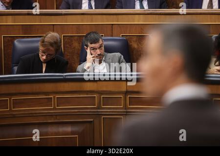 Madrid, 22.10.2025. Abgeordnetenkongress. Plenartagung für die Aufsicht der Regierung und dringende Anfragen. Foto: Jaime García. ARCHDC. Quelle: Album / Archivo ABC / Jaime García Stockfoto