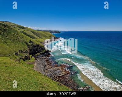 Malerische Küste der Coffee Bay in der Nähe von Hole in the Wall, Eastern Cape, Südafrika. Stockfoto