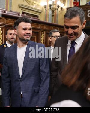 Madrid, 22.10.2025. Abgeordnetenkongress. Plenartagung für die Aufsicht der Regierung und dringende Anfragen. Foto: Jaime García. ARCHDC. Quelle: Album / Archivo ABC / Jaime García Stockfoto