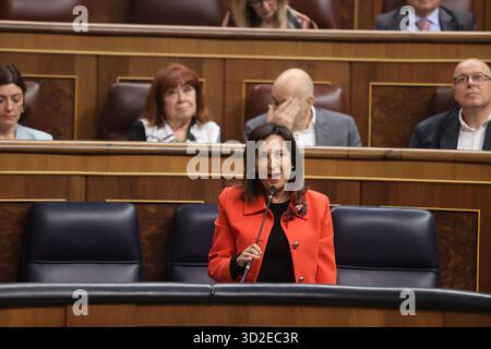 Madrid, 22.10.2025. Abgeordnetenkongress. Plenartagung für die Aufsicht der Regierung und dringende Anfragen. Foto: Jaime García. ARCHDC. Quelle: Album / Archivo ABC / Jaime García Stockfoto
