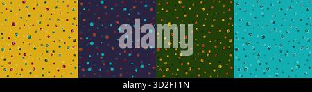 Handgezeichnete Polka Dots mit nahtlosem Muster, schlichter Herbsthintergrund. Gestalten Sie Grußkarten und Einladungen zum Thanksgiving-Tag im Hintergrund Stock Vektor