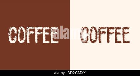 Kaffeeabzeichen oder -Emblem für Ihr Geschäft oder Paket. Um arabica-Kaffee zu trinken. Einfache Designs, die in Ihrem Unternehmen eingesetzt werden können. Gotisch und traditionell Stock Vektor