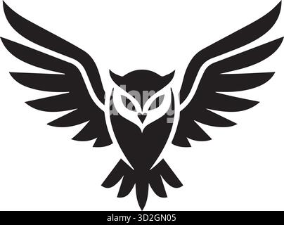 Hawk Silhouette Vektor-Illustration. Stock Vektor