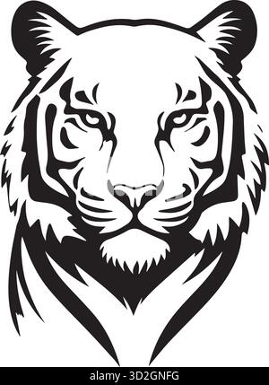 Tiger Silhouette Vektor-Illustration. Stock Vektor