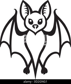 Bat Silhouette Vektor-Illustration. Stock Vektor