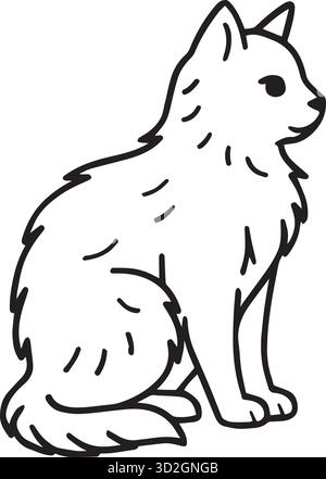 Wolf Silhouette Vektor Illustration. Stock Vektor