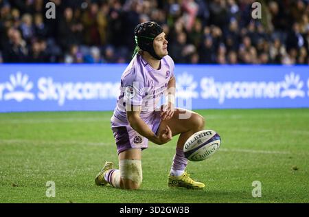 Edinburgh, Großbritannien. November 2025. Darcy Graham aus Schottland während des Spiels Scotland vs USA Autumn Nation Series im Murrayfield Stadium, Edinburgh. Der Bildnachweis sollte lauten: Neil Hanna/Sportimage Credit: Sportimage Ltd/Alamy Live News Stockfoto