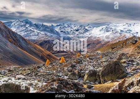 Am Fuße des Mount Oronaye, im wunderschönen Ubayette-Tal, Lake Reculaye Stockfoto