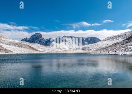 Am Fuße des Mount Oronaye, im wunderschönen Ubayette-Tal, Lake Reculaye Stockfoto
