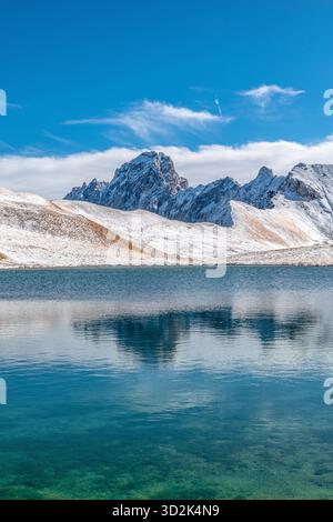 Am Fuße des Mount Oronaye, im wunderschönen Ubayette-Tal, Lake Reculaye Stockfoto