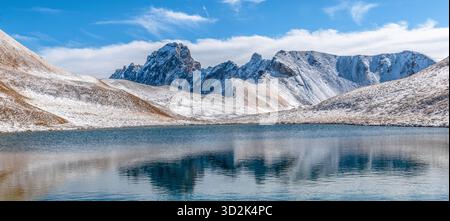 Am Fuße des Mount Oronaye, im wunderschönen Ubayette-Tal, Lake Reculaye Stockfoto
