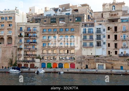 Die Uferpromenade von Senglea, drei Städte, Valletta, Malta Stockfoto