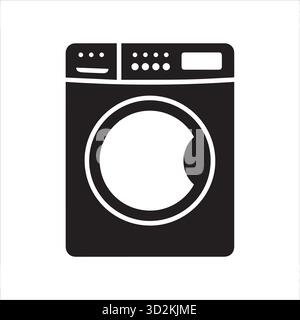 Symbol Für Waschmaschine, Waschgerät, Symbol Für Haushaltsgeräte Stock Vektor