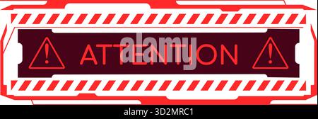 Achtung Scifi hud Box Stock Vektor