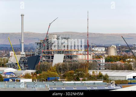 Bau des South Clyde Energy Centre Energy from Waste Facility (EFW) Verbrennungsanlage, Glasgow, Schottland, Vereinigtes Königreich Stockfoto