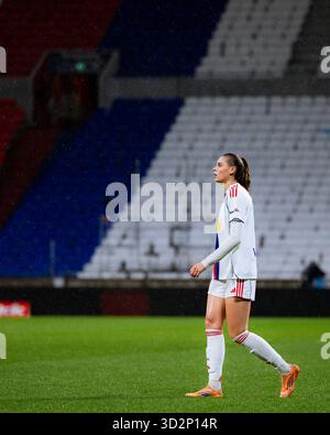 Lyon, Frankreich. November 2025. Jule Brand (29 Olympique Lyonnais) in Aktion während des Spiels Arkema Premiere Ligue zwischen OL Lyonnes und Paris FC im Groupama Stadion in Lyon, Frankreich. Quelle: SPP Sport Pressefoto. /Alamy Live News Stockfoto