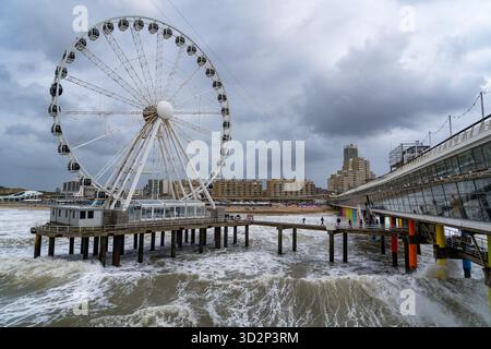 Riesenrad am Scheveningen Pier, den Haag, Niederlande Stockfoto