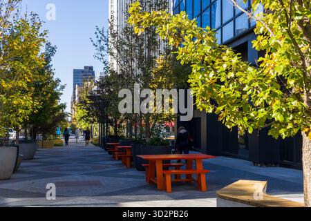 Blick auf die renovierte 16th Street in Downtown Denver, Colorado Stockfoto