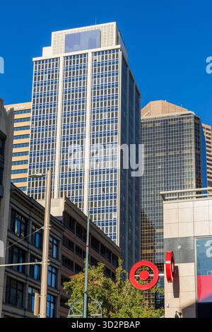 Blick auf die renovierte 16th Street in Downtown Denver, Colorado Stockfoto