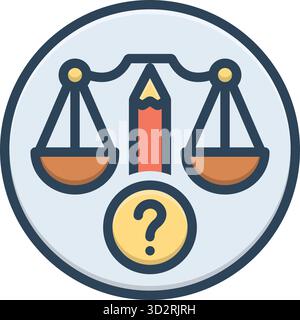 Symbol für ethisches Dilemma, ethisches Dilemma Stock Vektor