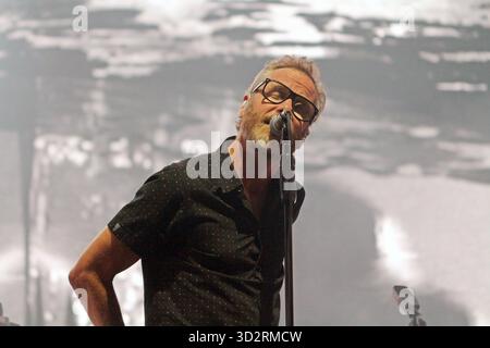 Matt Berninger, Frontmann der amerikanischen Rockband The National beim Sziget Festival in Budapest, Ungarn Stockfoto