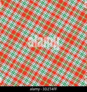 Geometrisches Karomuster mit Flanelltextur. Abstraktes Winterkarierdesign für Hemdmuster mit Schottenmuster und Gingham-Karomuster. Geometrischer und rechteckiger Holzfäller Stock Vektor