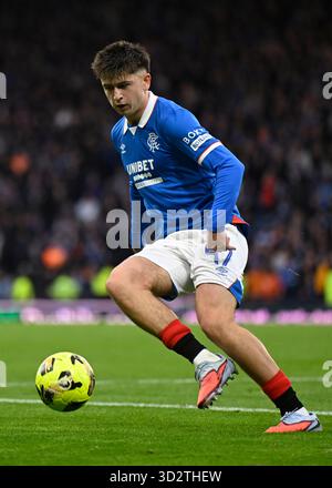 Glasgow, Großbritannien. November 2025. Mikey Moore von den Rangers während der Rangers vs Celtic, Premier Sports Cup Halbfinale, Hampden Park, Glasgow. Der Bildnachweis sollte lauten: Neil Hanna/Sportimage Credit: Sportimage Ltd/Alamy Live News Stockfoto