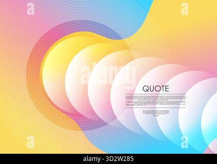 Heller, abstrakter, eleganter Hintergrund in Pastellfarben mit Wellen und Kreisen. Vektorbroschüre kreatives Grafikdesign Stock Vektor